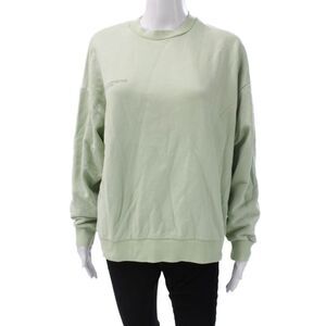 Pangaia Unisex Pullover Sweatshirt Organic Cotton Green Crew Neck Size L
